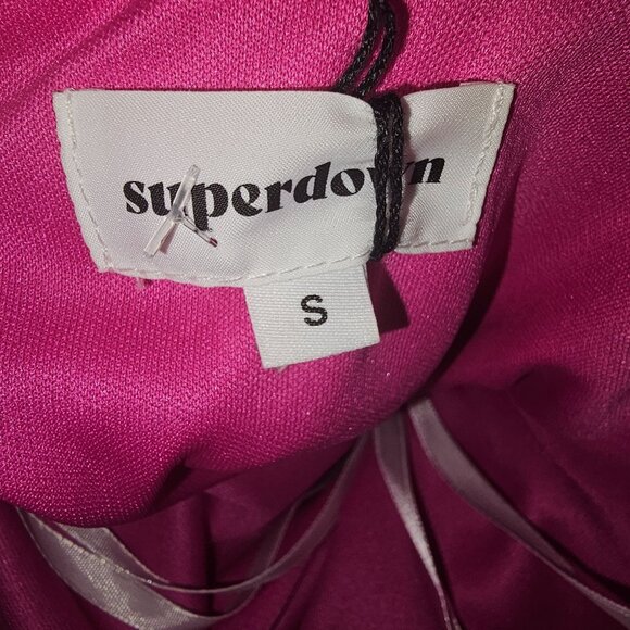 Superdown Kerrie Deep V Irredescent Ruched Mini Bodycon Dress, SOLD OUT, NWOT, S - Picture 10 of 11